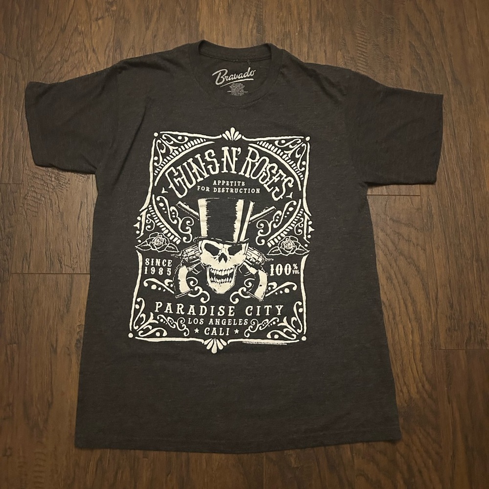 Guns N’ Roses Appetite for Destruction Gray T Shirt Bravado Size Medium